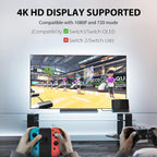 SIWIQU Estación de acoplamiento para TV para Nintendo Switch/Switch OLED, estación de acoplamiento portátil para TV de reemplazo con adaptador HDMI 4K/ Puerto Type C / Puerto USB para Nintendo Switch oficial (para Switch/OLED)