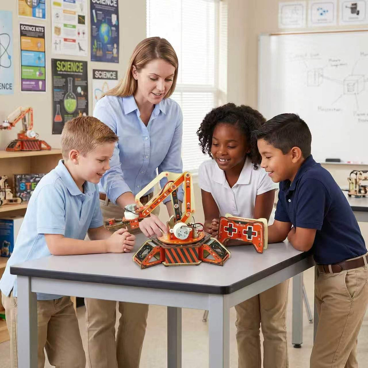 Kits de brazo robot, robótica para niños de 8 a 12 años, juguetes STEM de