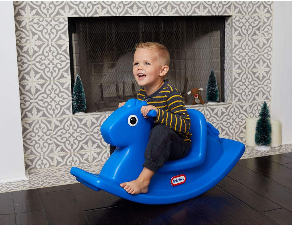 Little Tikes Caballo balancín, color azul.