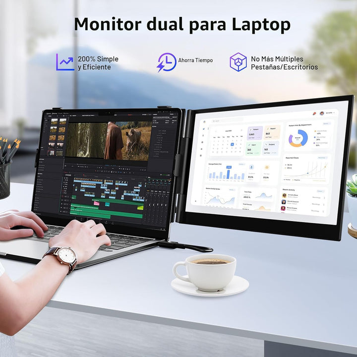 Extensor de pantalla para laptop, monitor portátil FHD 1080P IPS de...
