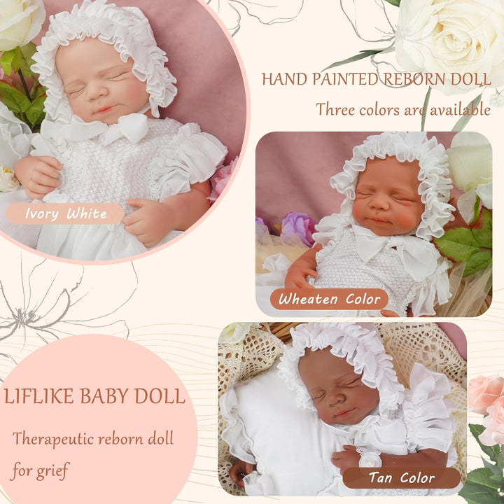 YaLuoQian Muñeca de bebé Reborn de silicona completa, niña recién n...