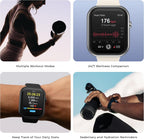 iTouch Reloj inteligente AIR 5, pantalla AMOLED de 1.85 pulgadas, llamadas Bluetooth, más de 100 modos deportivos, frecuencia cardíaca, SpO2, seguimiento del sueño y el estrés, resistente al agua, duración de la batería de 7 días, para Android y iPhone