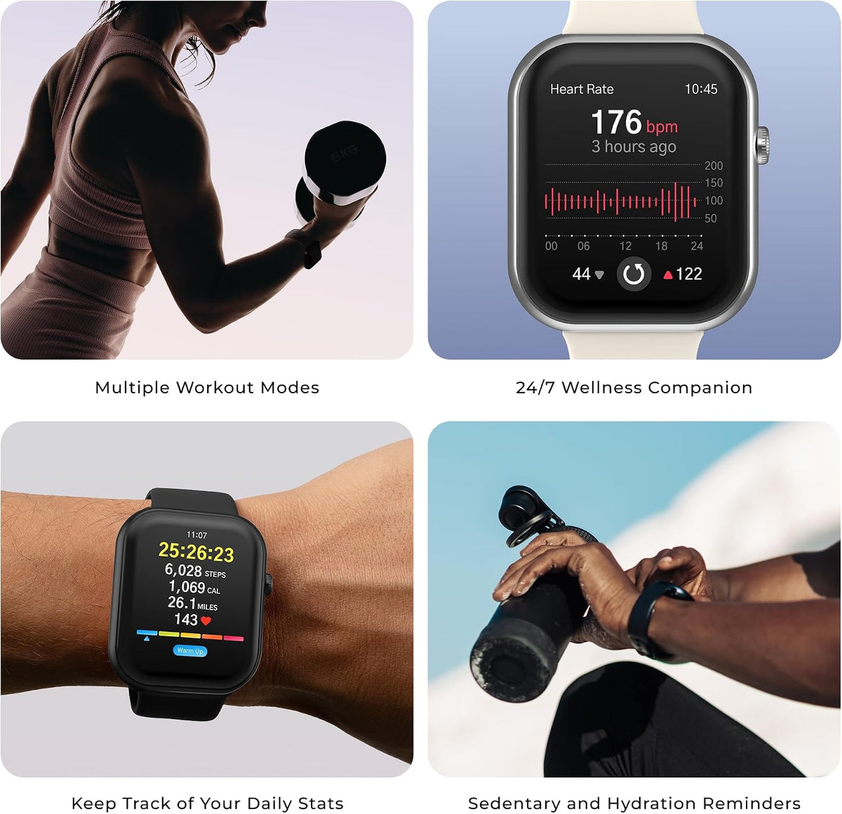iTouch Reloj inteligente AIR 5, pantalla AMOLED de 1.85 pulgadas, llamadas Bluetooth, más de 100 modos deportivos, frecuencia cardíaca, SpO2, seguimiento del sueño y el estrés, resistente al agua, duración de la batería de 7 días, para Android y iPhone