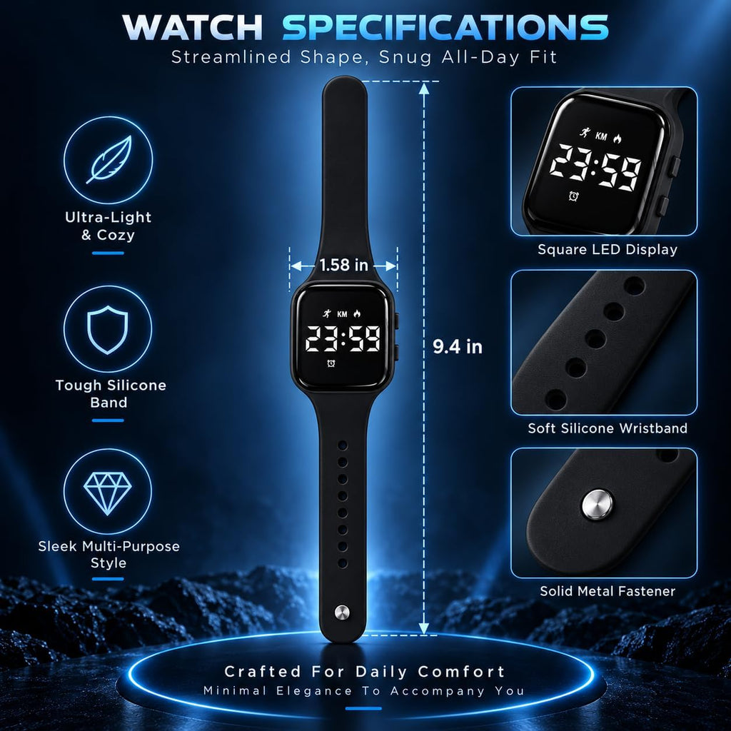 Reloj despertador para dormitorio, pulsera vibratoria, reloj de pulsera con vibración para dormir pesado, pulsera de choque silencioso, extra fuerte, despierta a personas sordas con TDAH