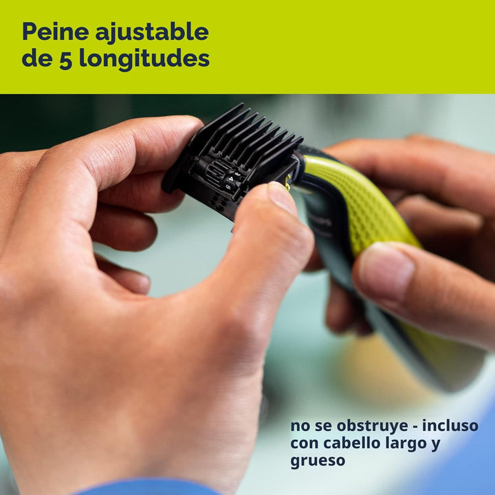 Philips Norelco OneBlade 360 Afeitadora y Cortadora Eléctrica Híbri...