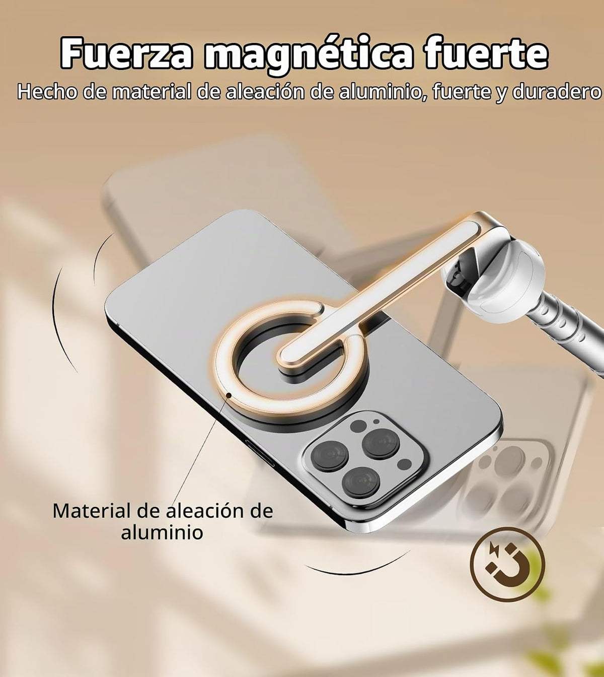 TONEOF 68" Trípode Magnético de Aluminio para Teléfono y Selfie Stick para iPhone y Android