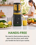 AMZCHEF Exprimidor de prensa en frío, Juicer lento de autoalimentación de