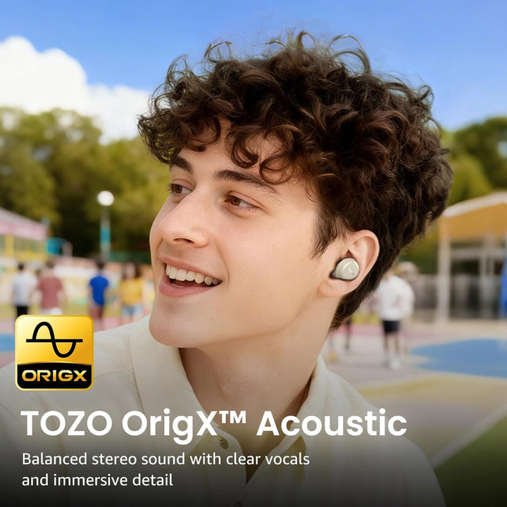 TOZO Auriculares inalámbricos A1 Bluetooth 5.3 de peso ligero en el...