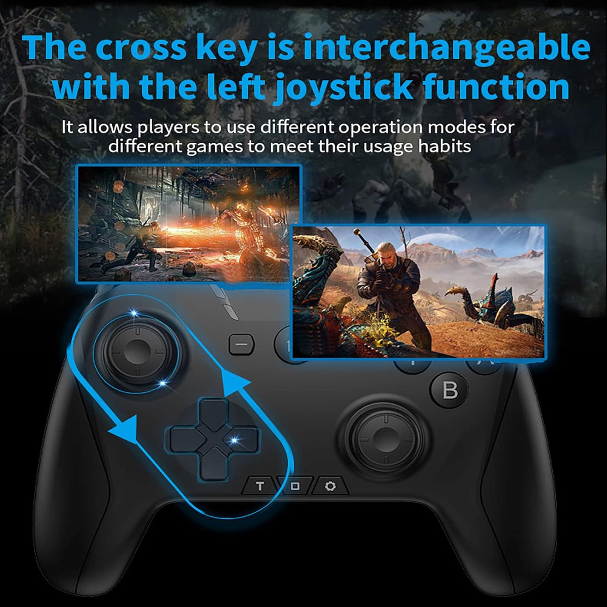 Bluetooth Controller for Switch\/Mac\/PC\/Steam\/Mobile Phone\/iOS\...