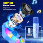 Máquina de karaoke de pie de juguete para niños de 3 a 5 4 a 6 5 a 7 años, regalos de Navidad y cumpleaños para niños de 3, 4, 5, 6, 7, 8 años, micrófono de karaoke recargable para niños con 2