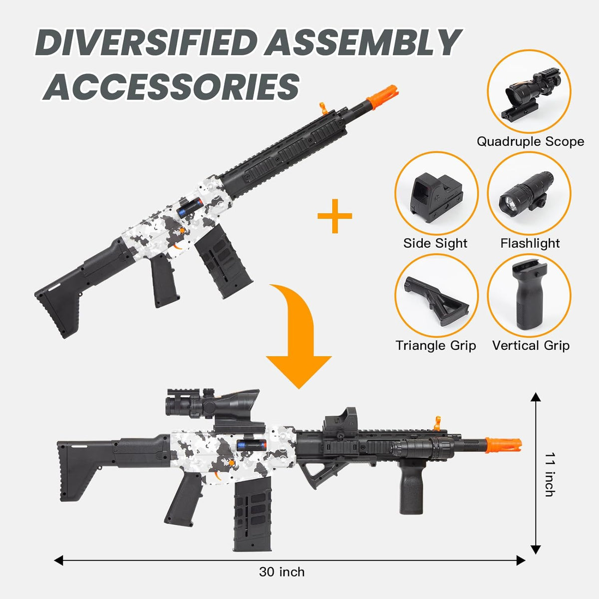 Pistola de juguete realista para pistolas Nerf, dardos de espuma, con alcance de 120 balas suaves, 3 revistas, ametralladoras eléctricas semiautomáticas para niños de 8 a 12 años, regalos de cumpleaños para niños y adultos