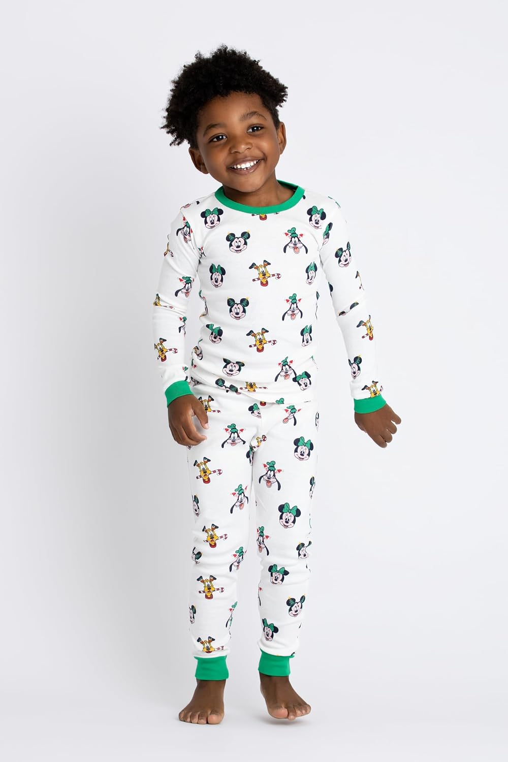 Monica + Andy - Juego de pijama de dos piezas para niños pequeños y bebés, 100% ropa de algodón orgánico para niños y niñas, pijamas para niños