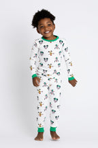 Monica + Andy - Juego de pijama de dos piezas para niños pequeños y bebés, 100% ropa de algodón orgánico para niños y niñas, pijamas para niños