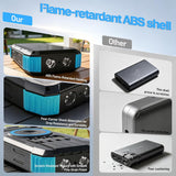 Banco de energía solar de 49800 mAh con manivela y 4 cables, cargad...