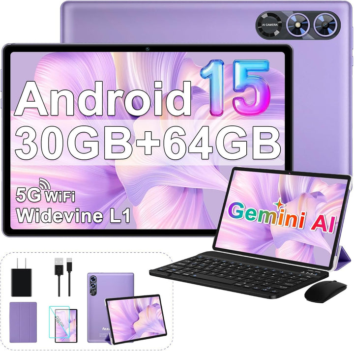 Tablet Android 15 2026, tabletas de 10 pulgadas con Gemini AI, 30GB...