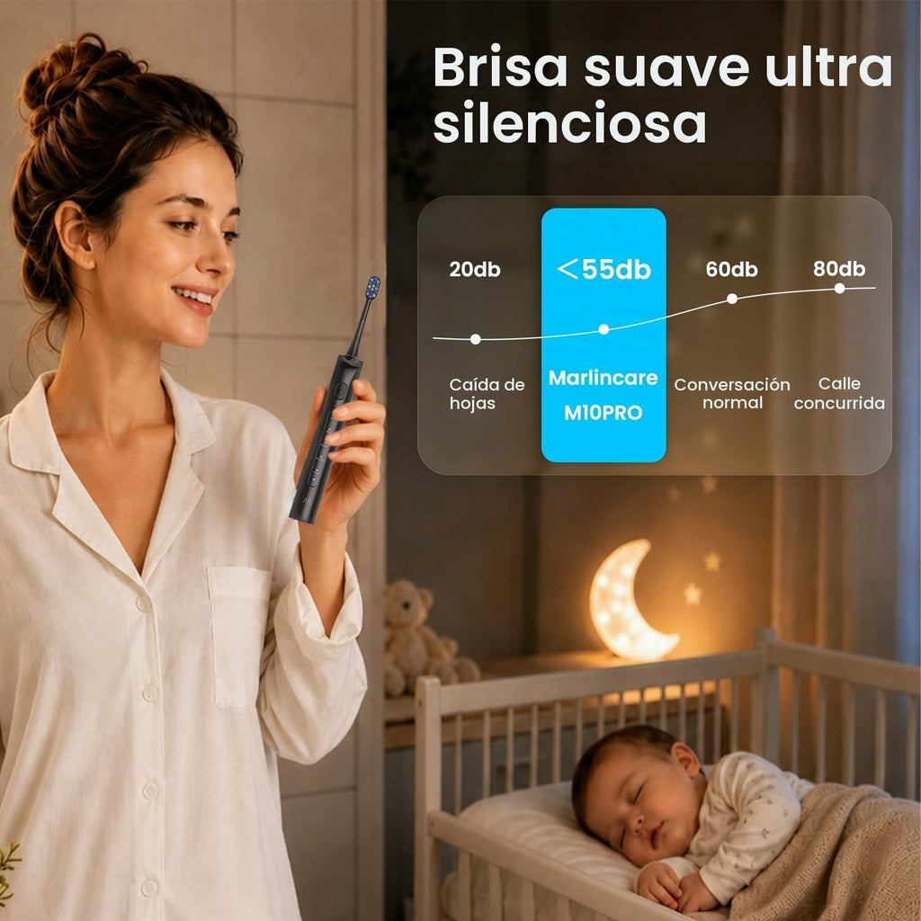 Cepillo de dientes eléctrico para adultos, batería de 180 días
