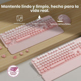 Combo de teclado y mouse inalámbricos, reposamuñecas magnético suav...