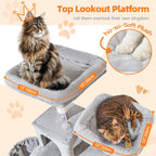 Taoqimiao Gran Árbol para Gatos, 73 in de Altura Torre para Gatos con 2 Dens Felinos Acolchados