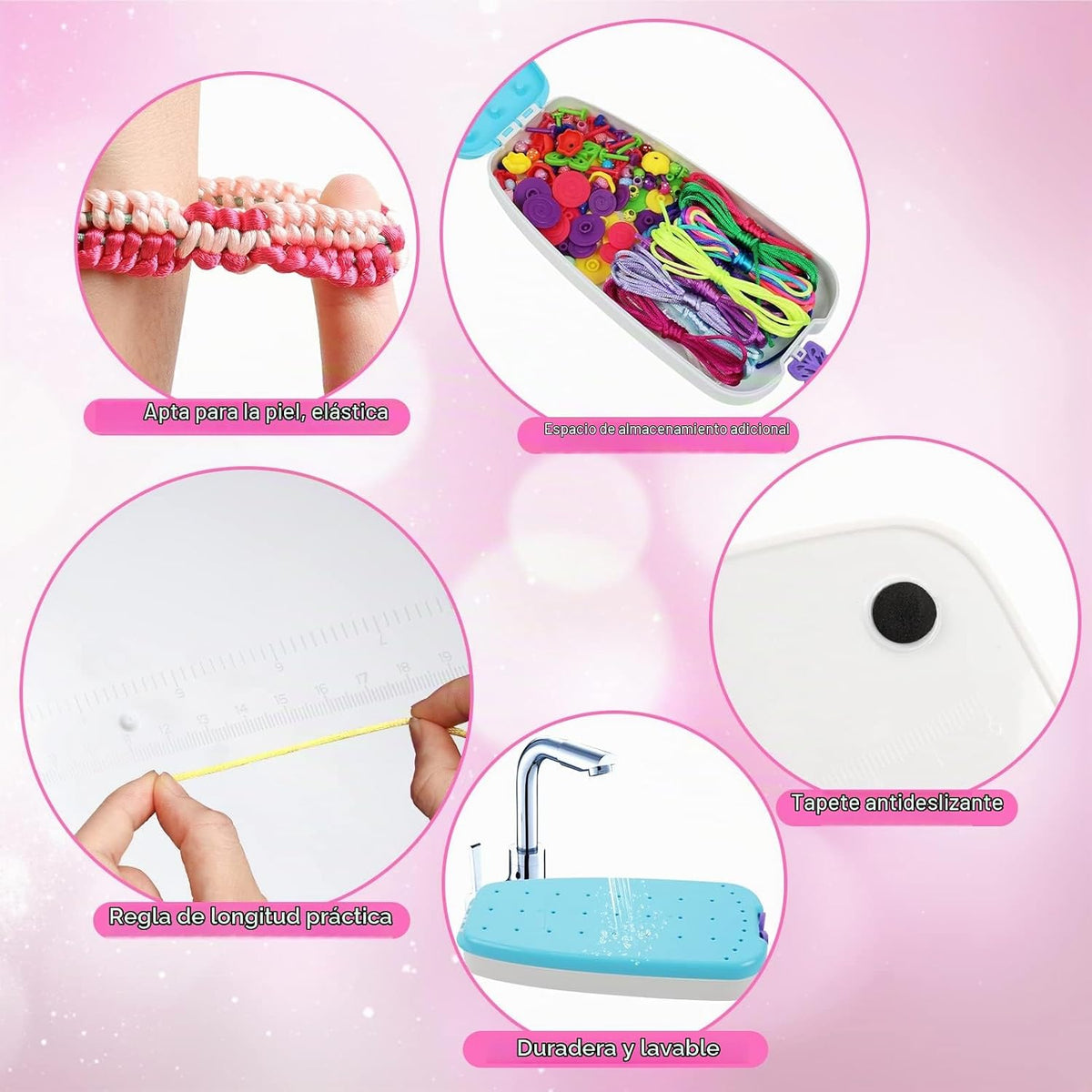 Kit de fabricación de pulseras de la amistad para niñas adolescentes, ideas de arte y manualidades para niños de 6, 7, 8, 9, 10-12, juguetes hechos a mano para regalos de cumpleaños y Navidad, ideal