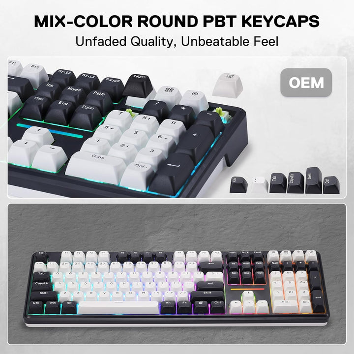 Redragon K745 PRO Teclado de Juegos Inalámbrico con Sello RGB, Tecl...