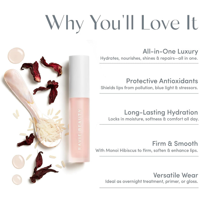 Ravie Beauty Aceite de tratamiento para renovación de labios, suero...