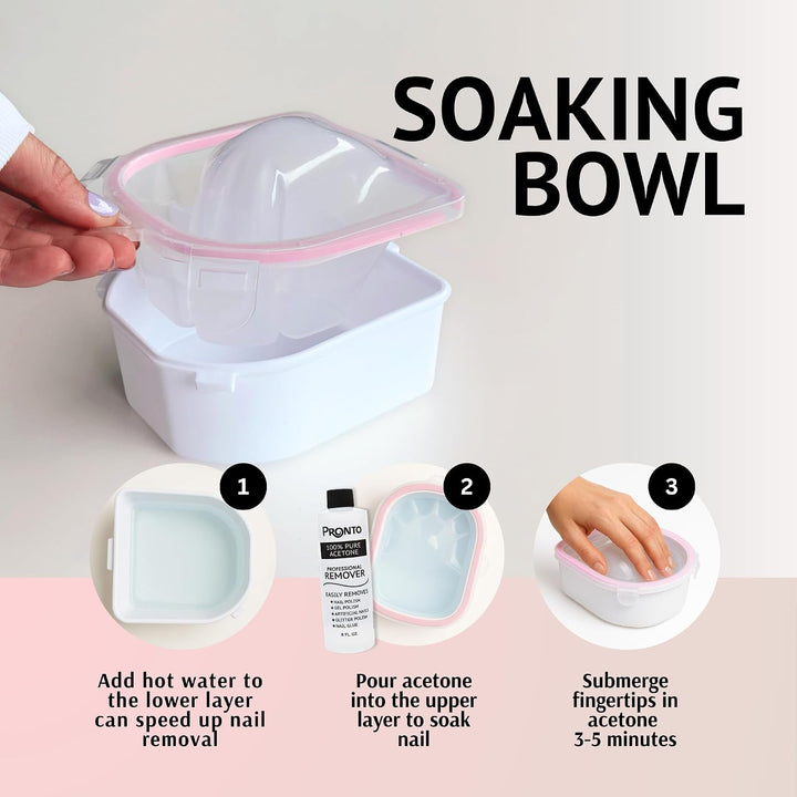 Pronto Kit de removedor de esmalte de uñas de gel \u2013 8 onzas de...