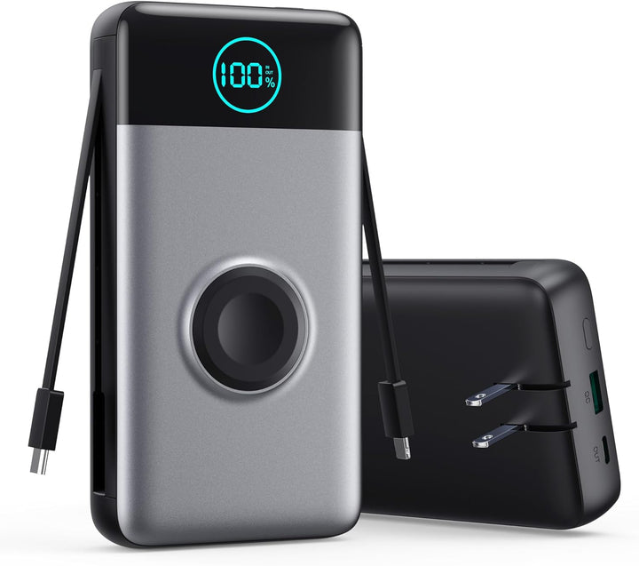 Cargador portátil para iPhone, batería externa de 40800 mAh con cab...