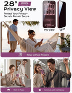 MAGIC JOHN Protector de pantalla de privacidad para iPhone 18 Pro Max de