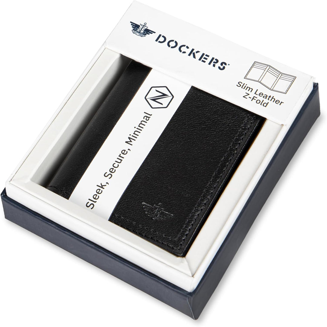 Dockers Billetera de perfil delgado con capacidad extra para hombre...