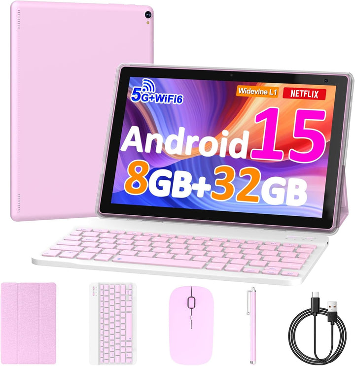 Tablet Android 15 de 10 pulgadas, 8GB RAM 32GB ROM CPU potente de c...