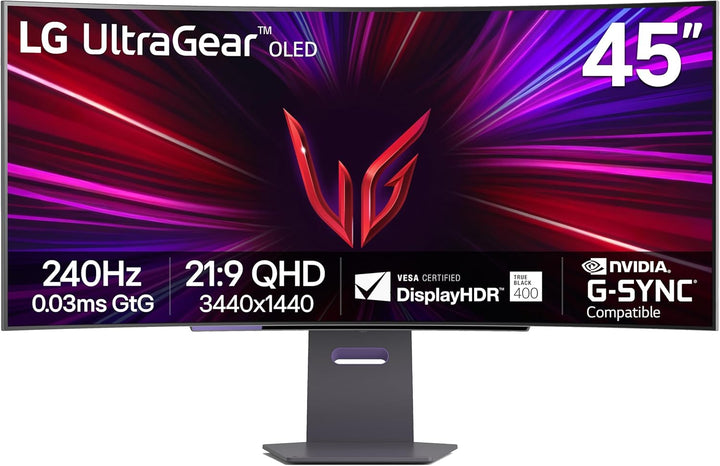 LG 45GS95QE Ultragear OLED Monitor curvo para juegos de 45 pulgadas...