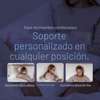 Almohada DreamyBlue Moon King, espuma viscoelástica triturada ajustable