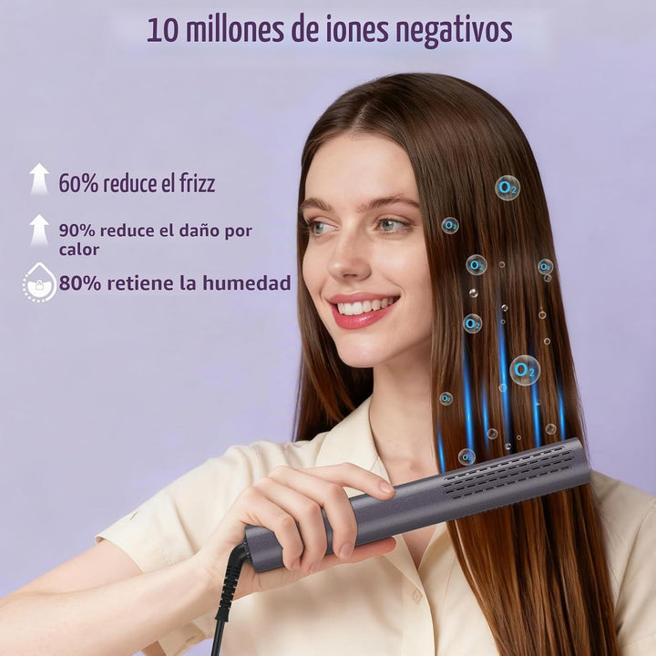 Cepillo alisador, cepillo alisador de cabello para mujeres con ione...