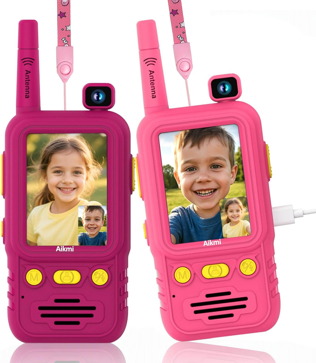 Walkie Talkies de video para niños, juguetes para niños, regalos para niñas