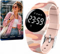 Reloj despertador para personas que duermen pesadas, pulsera vibratoria, reloj de despertador silencioso con rastreador de fitness, contador de pasos, cronómetro, cronómetro, resistente al