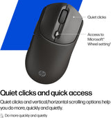 HP Ratón inalámbrico silencioso 400, Bluetooth dual y 2.4 GHz, sili...