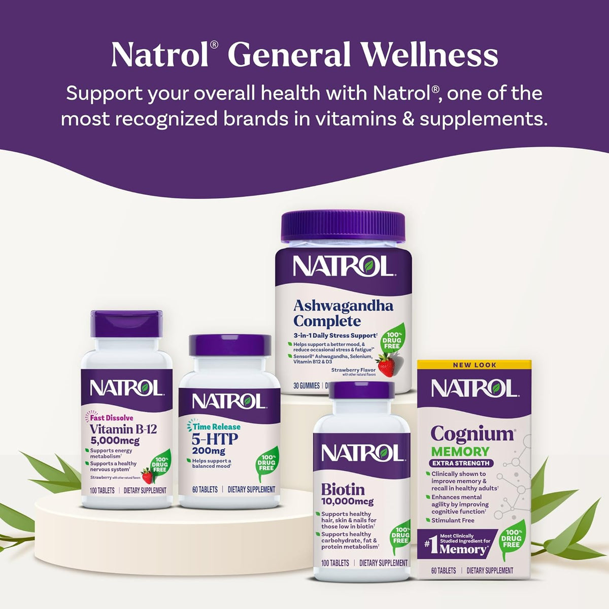 Natrol Beauty Biotina 10,000mcg Vitaminas para la Belleza, 100 Tabl...