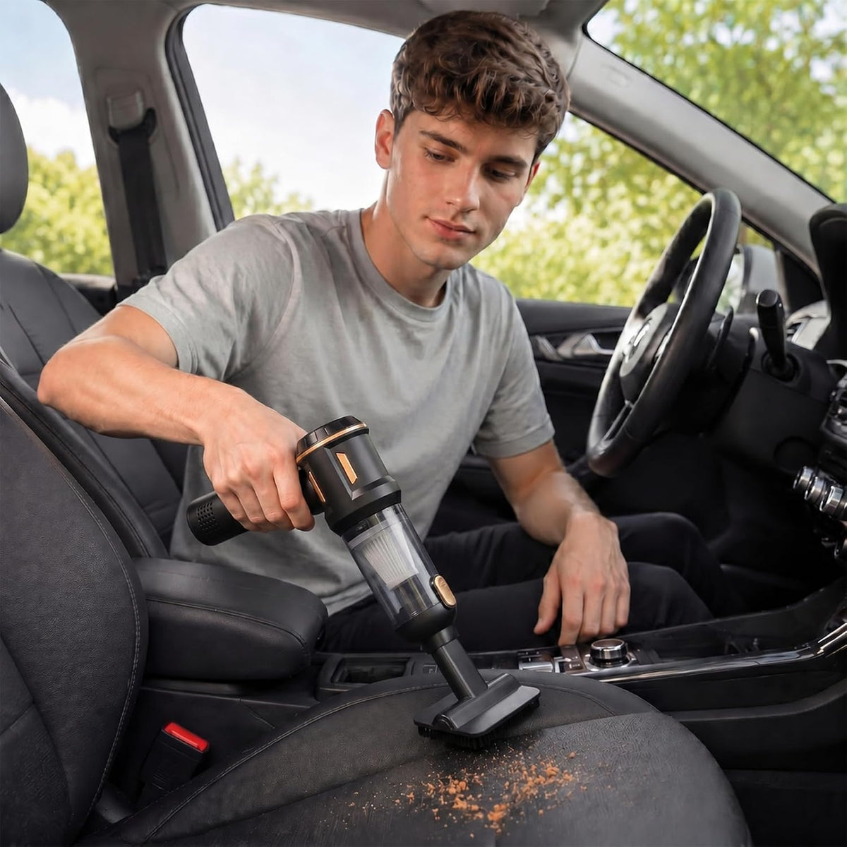 Aspirador de Auto, 17000PA de Alto Potencia Portátil Inalámbrico