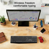 memzuoix Combo de teclado y mouse inalámbricos, juego ergonómico de...