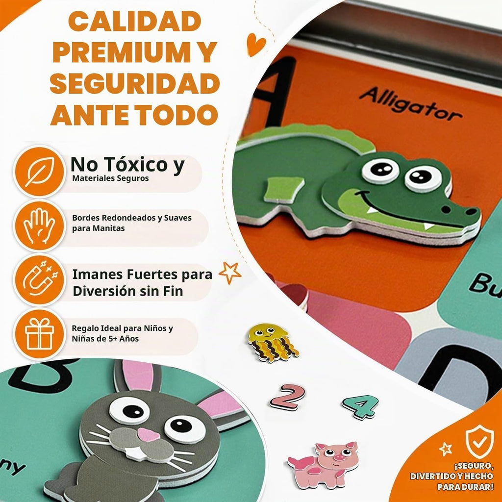 Kit de manualidades de espuma de caja de lata magnética, letras y números magnéticos grandes, imanes del alfabeto para niños, artes y manualidades sin desorden para niños, juguetes de actividades