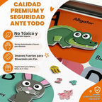 Kit de manualidades de espuma de caja de lata magnética, letras y números magnéticos grandes, imanes del alfabeto para niños, artes y manualidades sin desorden para niños, juguetes de actividades
