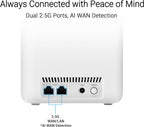 ASUS ZenWiFi BD4 Enrutador Mesh WiFi 7 - 2,450 pies cuadrados, 3.6 Gbps (1 paquete)