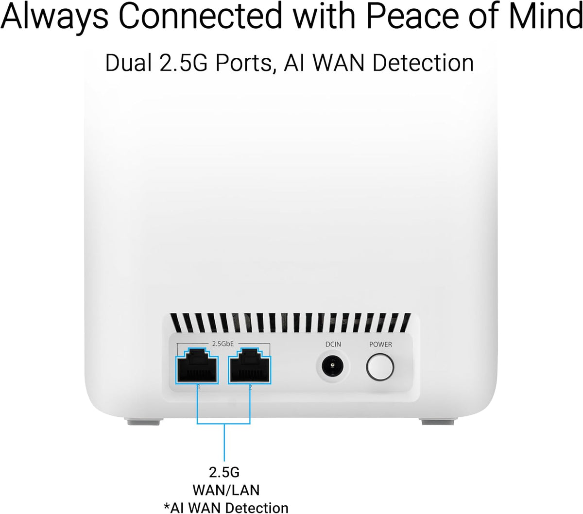 ASUS ZenWiFi BD4 Enrutador Mesh WiFi 7 - 2,450 pies cuadrados, 3.6 Gbps (1 paquete)