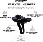 ShawnCo Arnés esencial para perro, chaleco sin tirones para mascotas con 3 clips de correa, sin estrangulamiento, reflectante, ajustable y acolchado, para caminar y entrenar fácilmente para perros