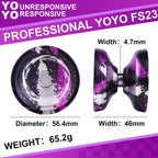 FS23 - Yoyo de metal de doble función para todos los niveles de habilidad, yoyos sensibles a mariposas para niños de 8 a 12 años, yoyo profesional que no responde para adultos con accesorios de yo