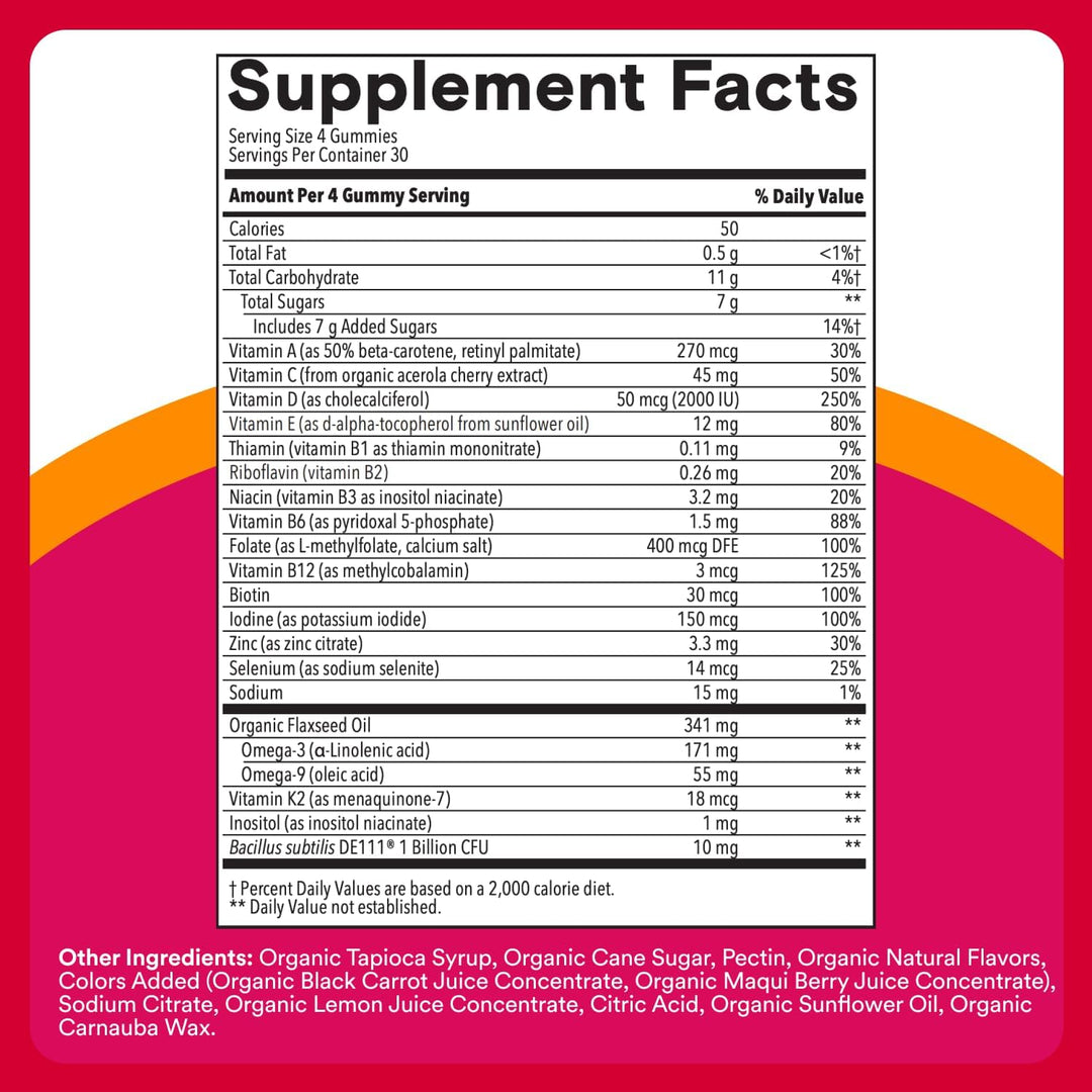 SmartyPants Gomitas multivitamínicas orgánicas para mujeres: biotin...