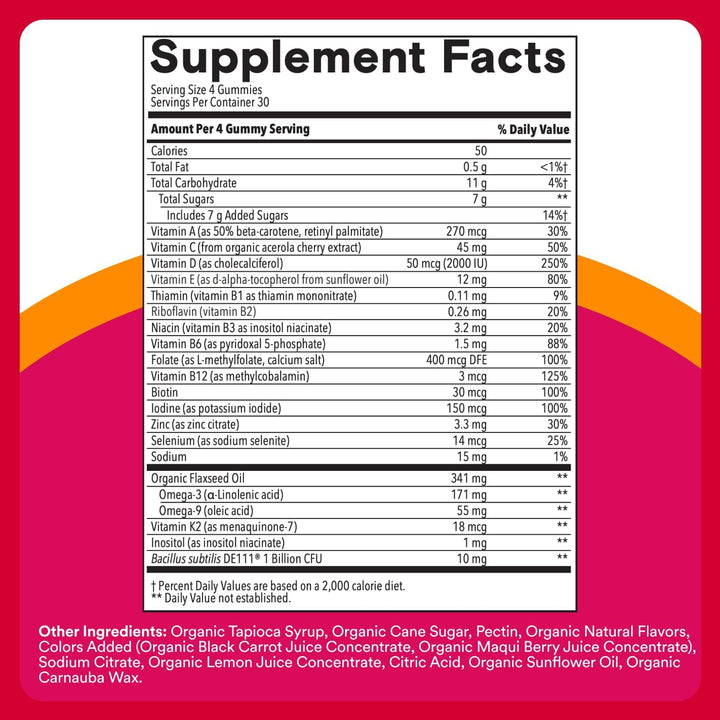 SmartyPants Gomitas multivitamínicas orgánicas para mujeres: biotin...