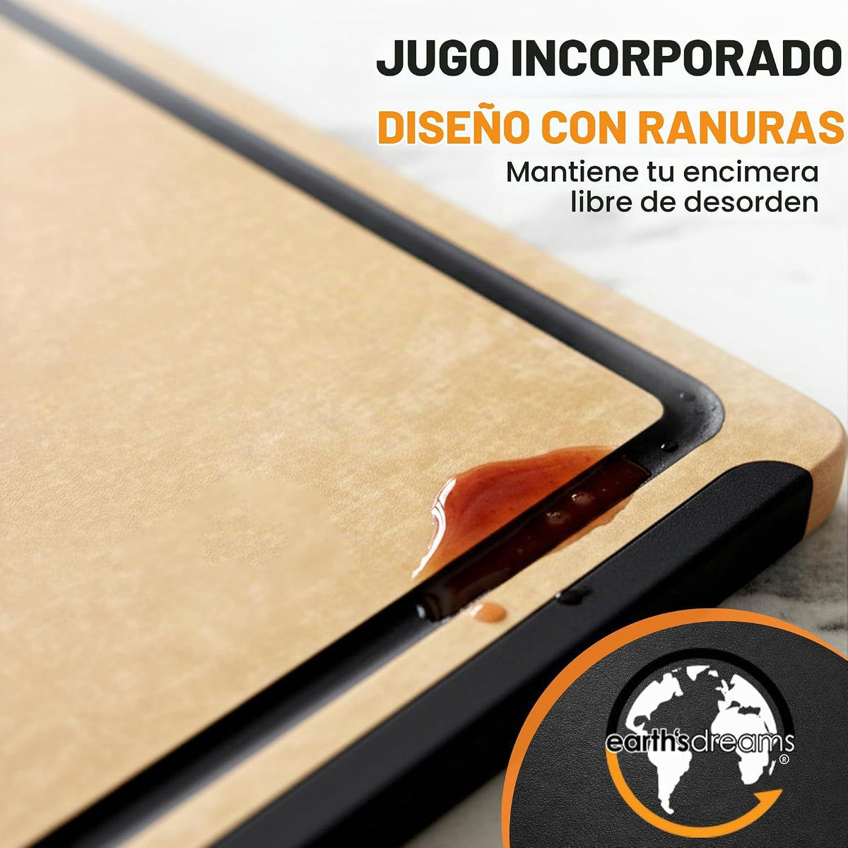 Juego de 3 tablas de cortar de madera compuesta