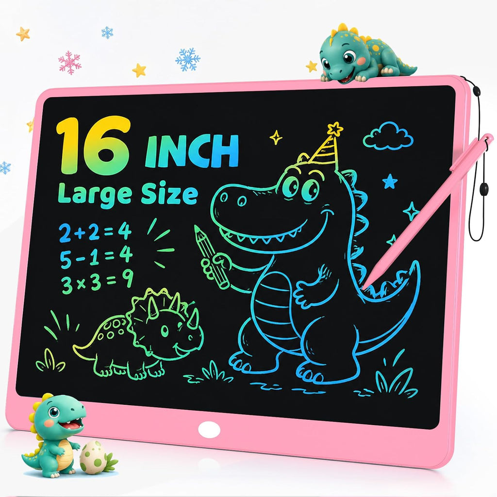 Tableta de escritura LCD para niños, tablero de dibujo digital extragrande y pizarra blanca de aprendizaje, almohadilla de escritura reutilizable para dibujar, matemáticas, ortografía, regalo