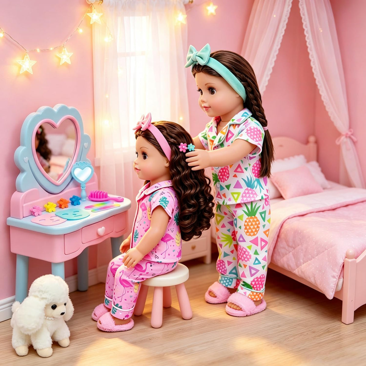 ZITA ELEMENT Ropa de muñeca de niña de 18 pulgadas, accesorios de fiesta de
